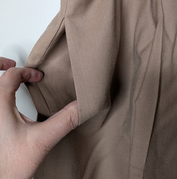 Talbots wool camel brown pleated mom shorts vintage sz 12 NWT - Picture 5 of 8